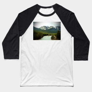 Canadian Rocky Mountains Bow River Banff Alberta Canada Baseball T-Shirt